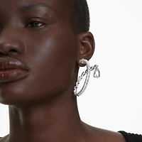 Matrix hoop earrings, Mixed cuts, White