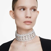 Millenia choker, Octagon cut, White
