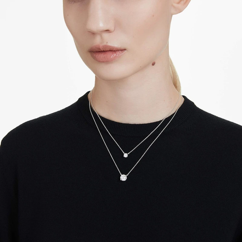 Eternity solitaire pendant, Lab-grown diamonds ct tw, Round shape