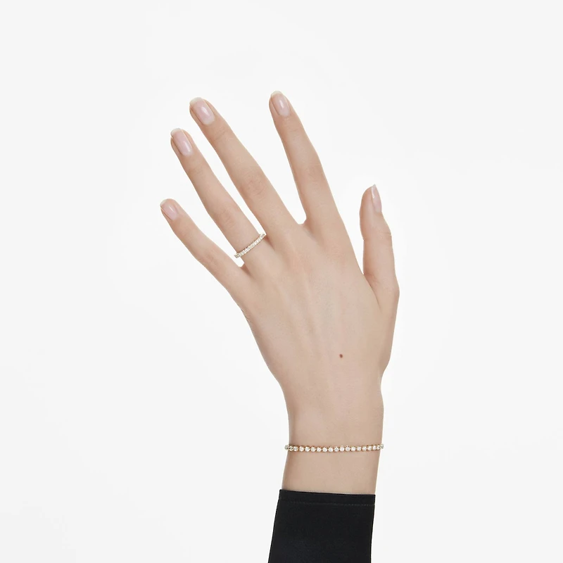 Eternity band ring, Lab-grown diamonds 0.4 ct tw, Round shape, 14K yellow gold by SWAROVSKI