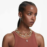Gema pendant, Mixed cuts, Multicoloured, 18K gold finish
