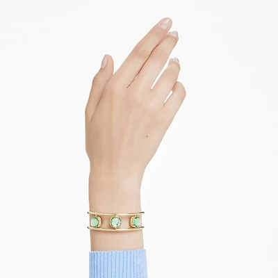 Chroma cuff, Cushion cut, Multicolored, 18K gold finish