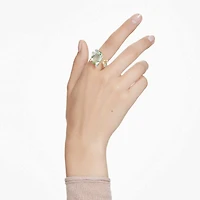 Gema open ring, Mixed cuts, Multicoloured, 18K gold finish