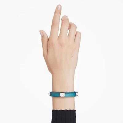 Dulcis bangle, Octagon cut, Blue, Gold-tone plated