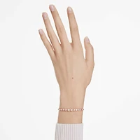 Imber bracelet, Mixed round cuts, Pink, 18K rose gold finish