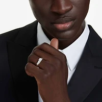 Octagon band ring, Lab-grown diamonds 1.0 ct tw, shape, 14K white gold by SWAROVSKI