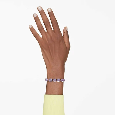 Millenia bracelet, Octagon cut, Purple, Gold-tone plated