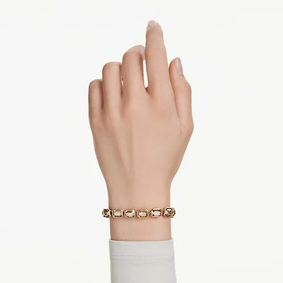 Millenia bracelet, Octagon cut, Caramel, 18K gold finish