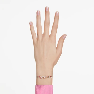 Constella bracelet, Mixed cuts, Multicoloured, Gold-tone plated