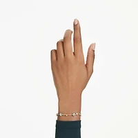 Constella bracelet, Mixed cuts, Green, Gold-tone plated by SWAROVSKI