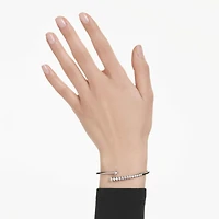 Sublima bangle, White, Ruthenium plated