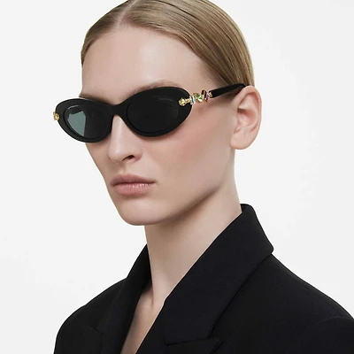 Sunglasses, Oval shape, Black