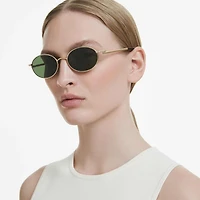 Sunglasses, Oval shape, Green by SWAROVSKI