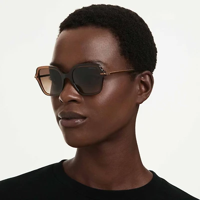 Sunglasses, Square shape, Brown