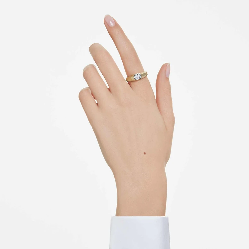 Octagon band ring, Lab-grown diamonds 1.0 ct tw, shape, 14K yellow gold by SWAROVSKI