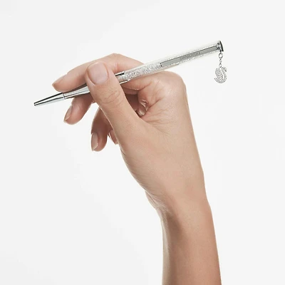 Crystalline ballpoint pen, Swan, Chrome plated