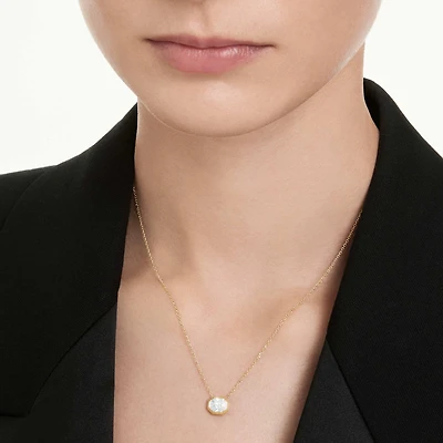 Octagon pendant, Lab-grown diamonds 1.0 ct tw, Octagon shape, 14K yellow gold