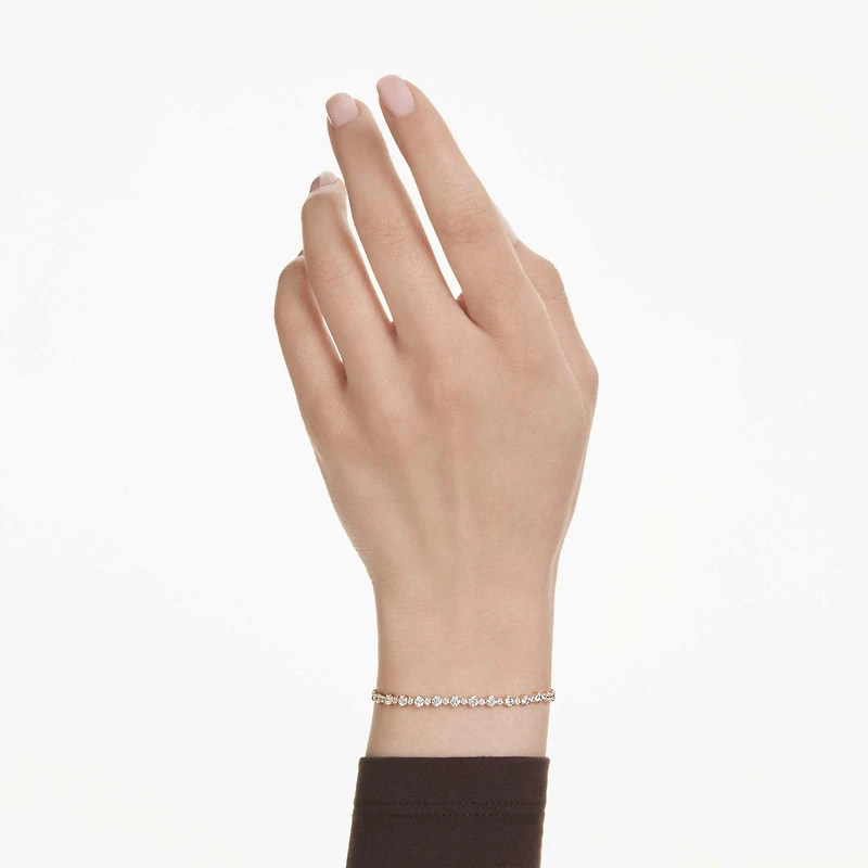 Matrix bracelet, Round cut, White