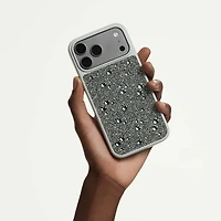 High smartphone case, Flat Back crystals, iPhone® 17 Pro Max, Silver Tone