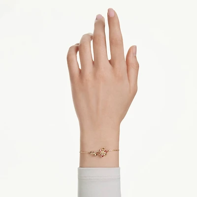 Idyllia bracelet, Mixed cuts, Flower, Multicoloured, 18K gold finish