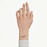Idyllia bracelet, Mixed cuts, Flower, Multicoloured, 18K gold finish