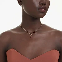 Mesmera pendant, Mixed cuts, Red, 18K gold finish