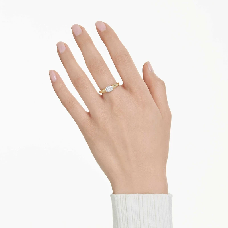 Dextera ring, Mixed cuts, White, Gold-tone plated by SWAROVSKI