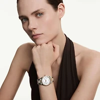 Matrix date watch, Swiss Made, Metal bracelet, Rose gold tone
