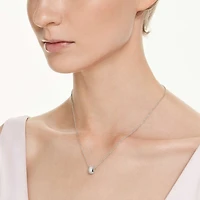 Dextera pendant, White, Rhodium plated by SWAROVSKI