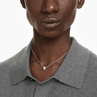 Dextera pendant, White, Rhodium plated by SWAROVSKI