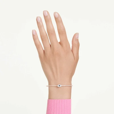 Symbolica bangle, Eye, Multicolored, 18K rose gold finish