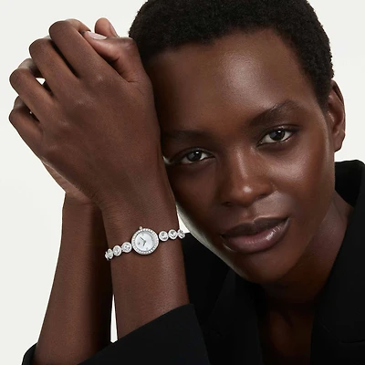 Una Angelic watch, Crystal bracelet, Silver tone, Stainless steel
