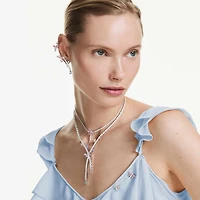 Ariana Grande x Swarovski drop earrings, Mixed cuts, Multicoloured, Rhodium plated by SWAROVSKI