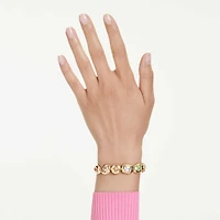 Gema bangle, Mixed cuts, Multicoloured, Gold-tone plated by SWAROVSKI