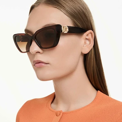 Sunglasses, Cat-Eye shape, SK6047, Dark brown