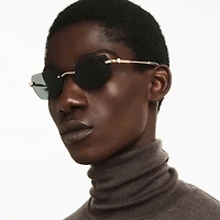 Sunglasses, Pillow shape, SK7038, Gold tone by SWAROVSKI