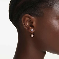 Chroma drop earrings, Mixed cuts, Multicoloured, 18K gold finish