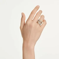 Hyperbola cocktail ring, Round cut, White, Mixed metal finish by SWAROVSKI