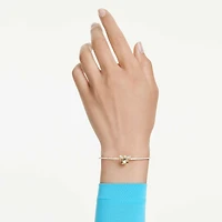 Idyllia bangle, Mixed cuts, Bee, Multicoloured, 18K gold finish