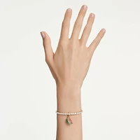 Idyllia charm, Mixed cuts, Watermelon, Multicoloured, 18K gold finish