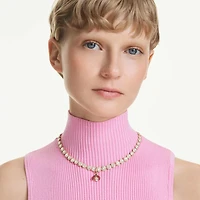 Idyllia charm, Mixed cuts, Ladybird, Red, Gold-tone plated by SWAROVSKI