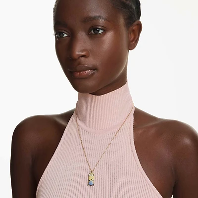 Minions Kevin pendant, Pavé, Multicolored, Gold-tone plated