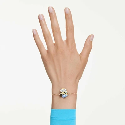 Minions Bob bracelet, Pavé, Multicolored, 18K gold finish