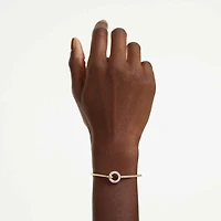 Dextera bangle, Round cut, White, 18K gold finish