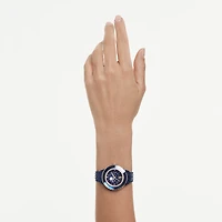 Octea moon watch, Swiss Made, Metal bracelet, Blue, Blue finish