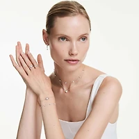 Octagon necklace, Lab-grown diamonds 0.7 ct tw, Round shape, Sterling silver by SWAROVSKI