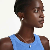 Idyllia set, Mixed cuts, Heart with arrow, White, 18K rose gold finish