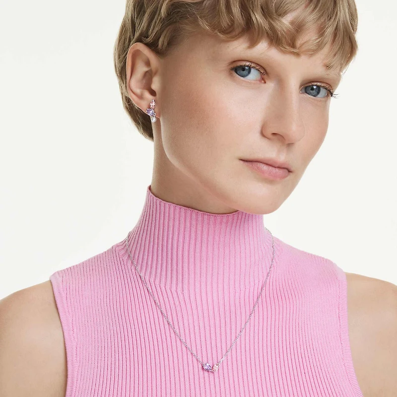 Ariana Grande x Swarovski set, Mixed cuts, Multicoloured, Rhodium plated by SWAROVSKI