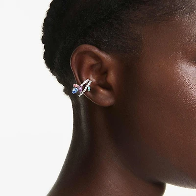 Ariana Grande x Swarovski ear cuffs, Mixed cuts, Multicolored, Rhodium plated