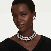 Vienna set, Set (2), Mixed cuts, White, Rhodium plated